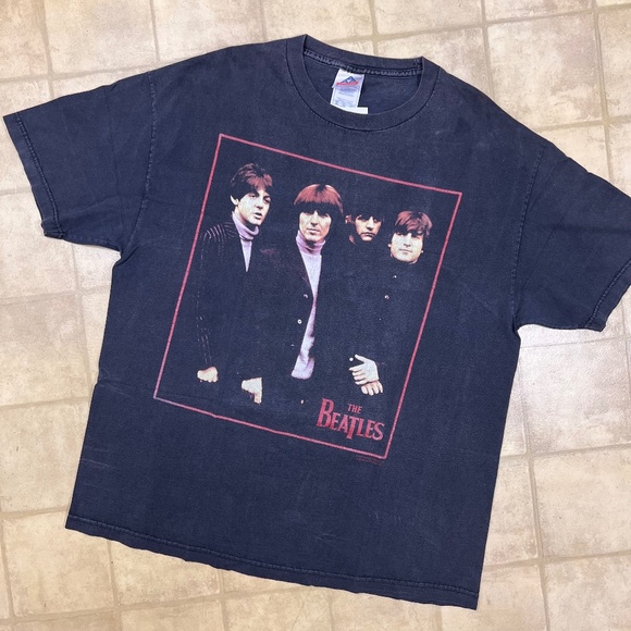Vintage Black Beatles Graphic Tee - Picture 1 of 4